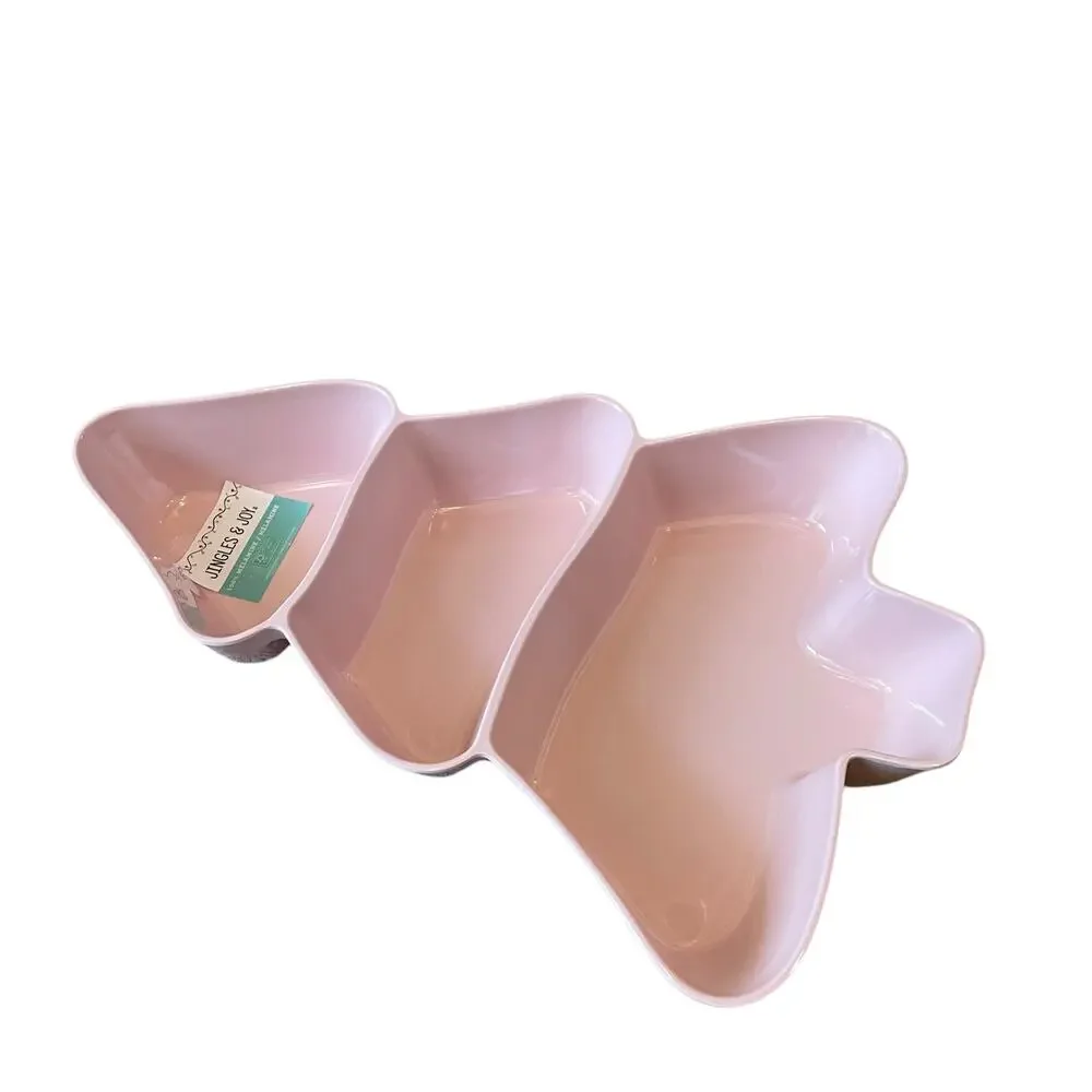 Jingles & Joy Pink Christmas Tree 3 Section Server Tray 20